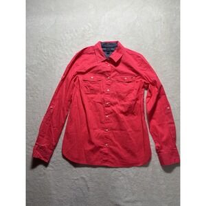 Tommy Hilfiger Long Sleeve Neon Classic Fit Double Pocket Shirt M